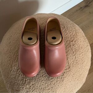 Dansko Blush Pink Leather Clogs